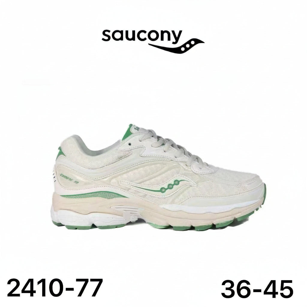 Saucony ProGrid Omni 9 écru et vert sauge - lot de 12