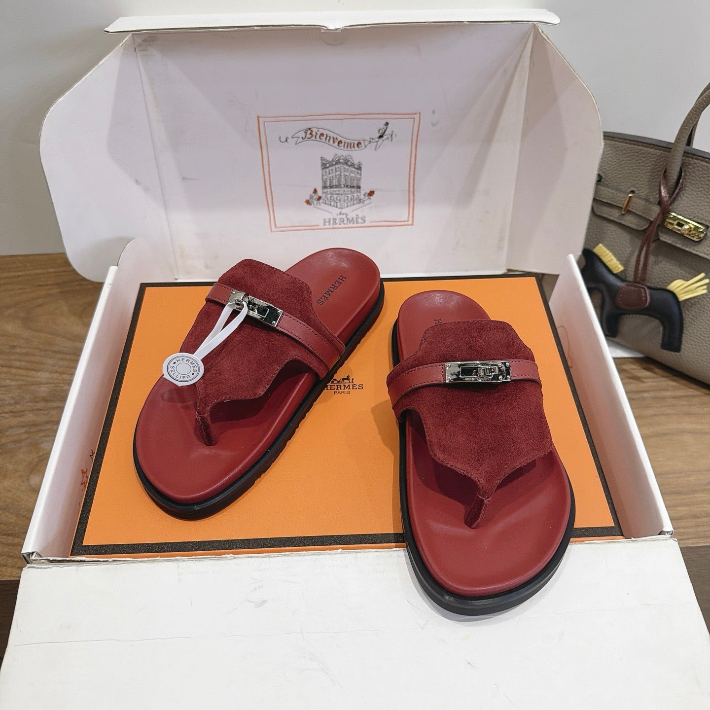 Sandales Hermès Empire - Bordeaux