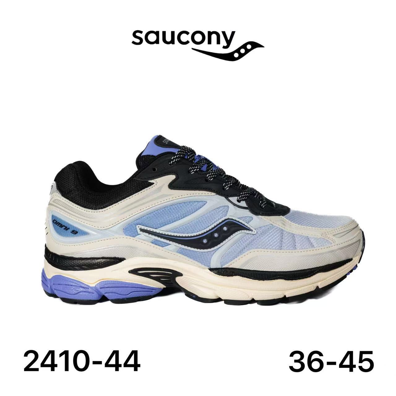 Saucony ProGrid Omni 9 écru & bleu pervenche - lot de 12