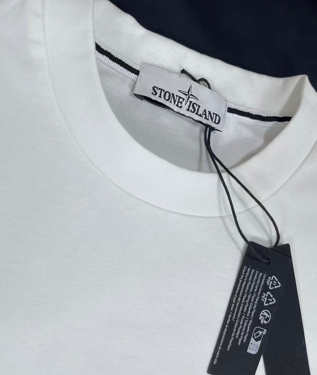 T-shirt Archivio Stone Island Blanc imprimé dos