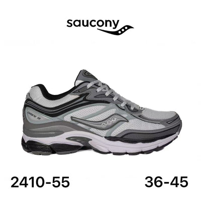 Saucony ProGrid Omni 9 blanc & gris anthracite - lot de 12