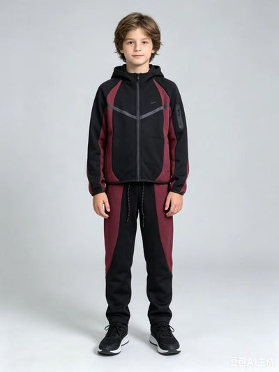 Ensemble Nike Tech Fleece Junior (Lot de 24+) - Noir & Bordeaux
