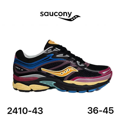 Saucony ProGrid Omni 9 noir, bordeaux & or - lot de 12