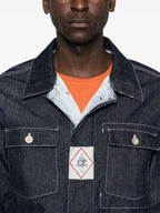 Pantalon C.P. Company bleu oxford - détail poche avant