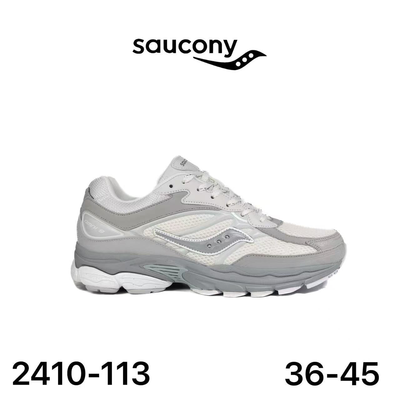 Saucony ProGrid Omni 9 blanc & gris - lot de 12