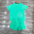 Ensemble Nike Running Division T-shirt + Short - Vert menthe