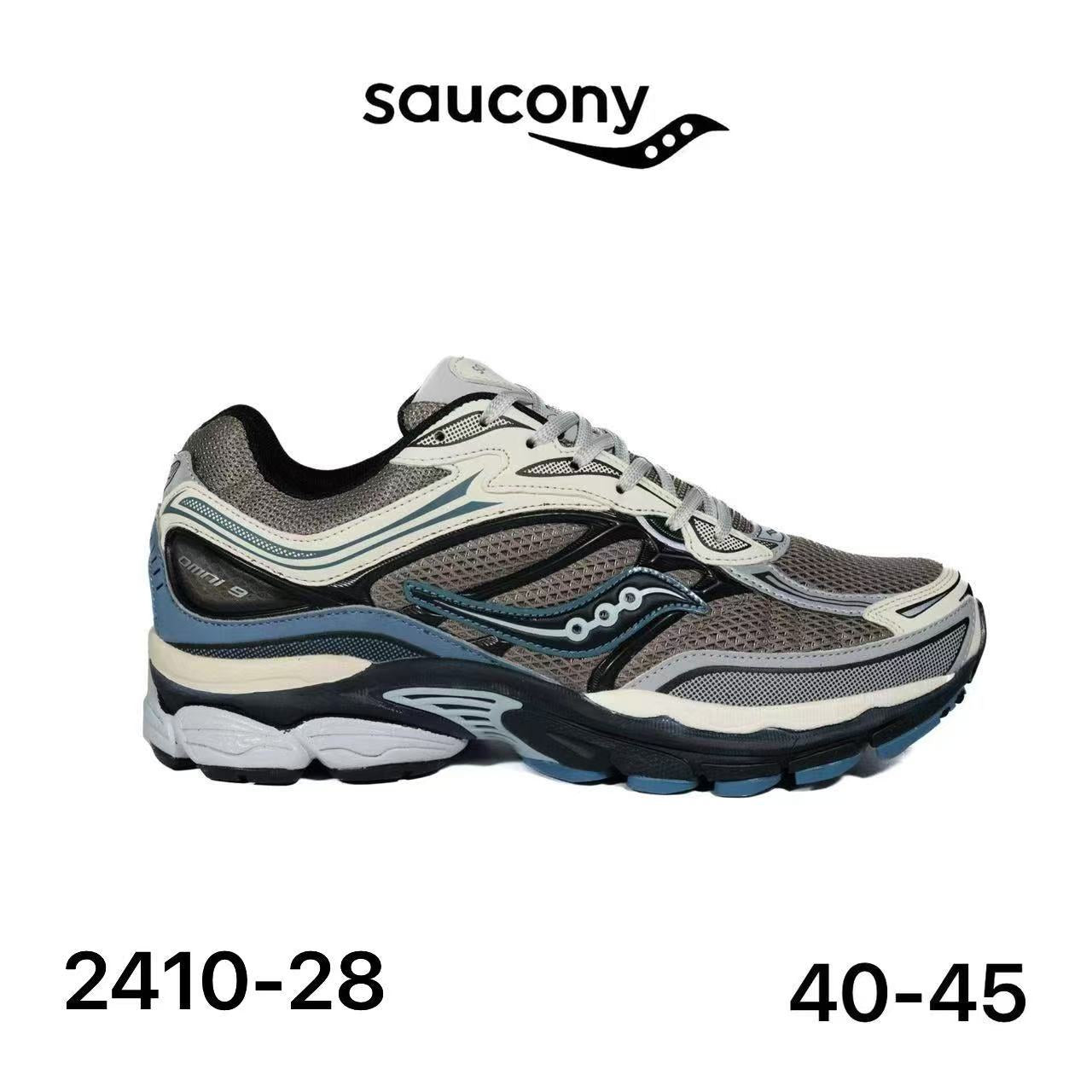 Saucony ProGrid Omni 9 gris & bleu pétrole - lot de 12