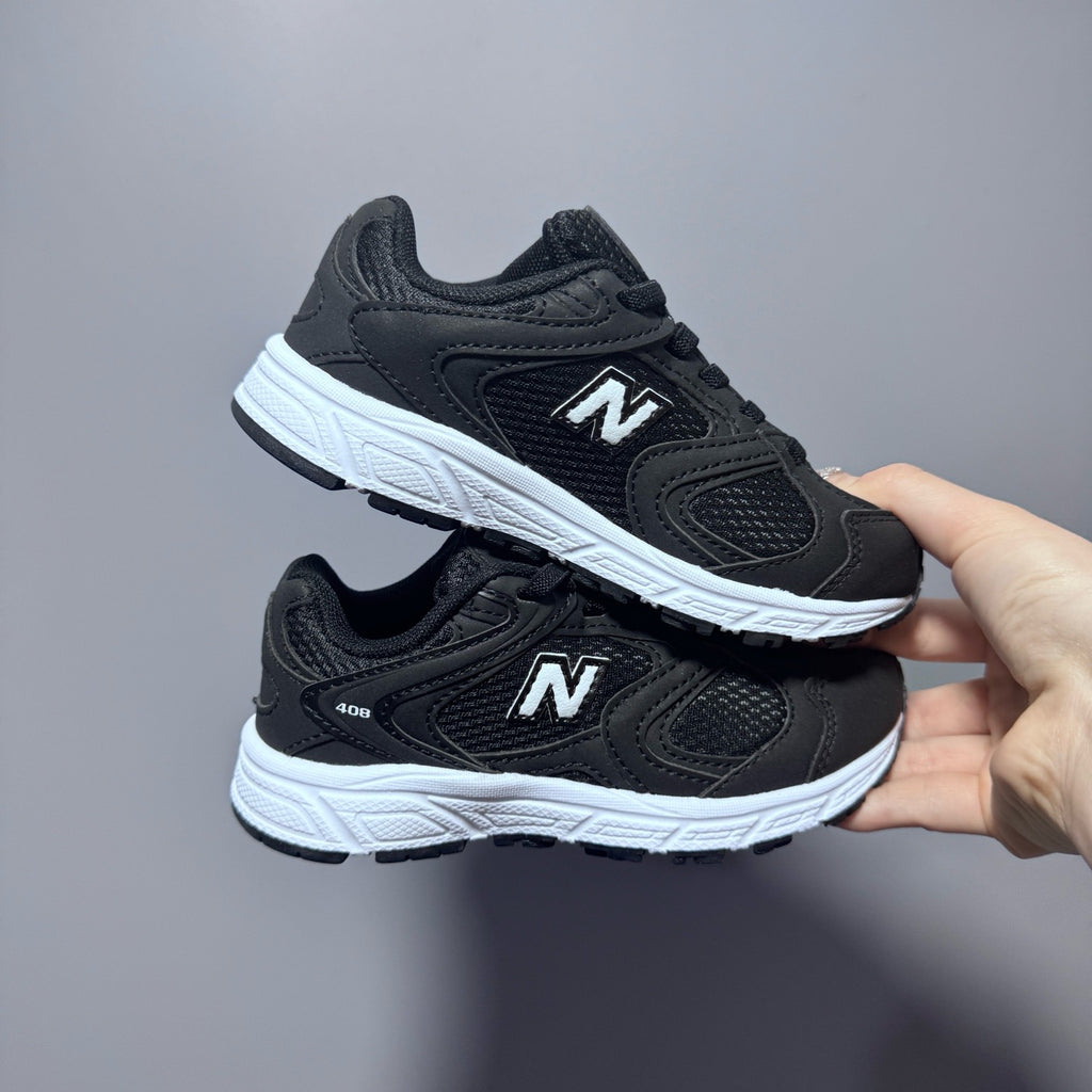New Balance 408 enfant noir et blanc - vue 3