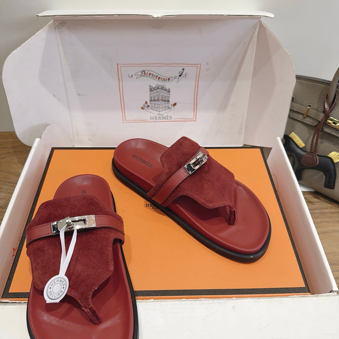 Sandales Hermès Empire - Bordeaux