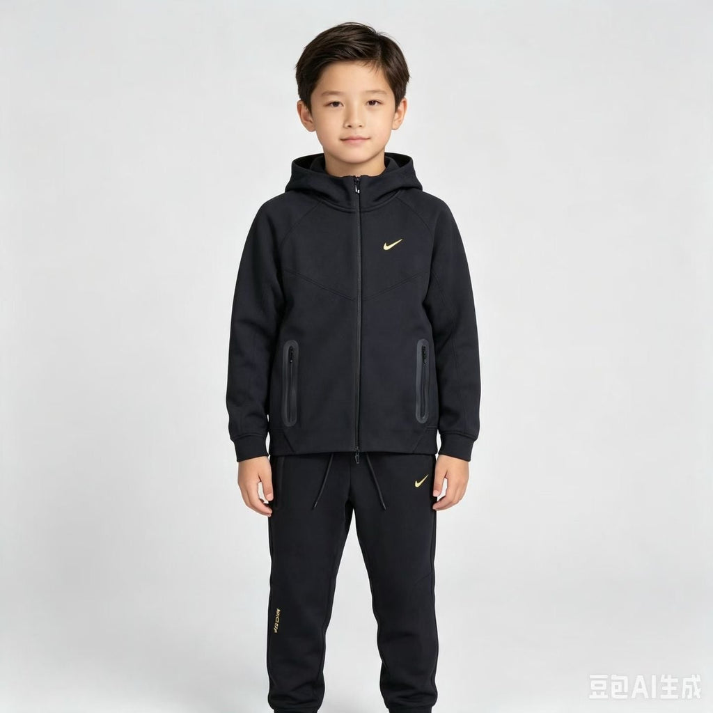 Ensemble Nike Tech Fleece Enfant (Lot de 24+) - Noir doré