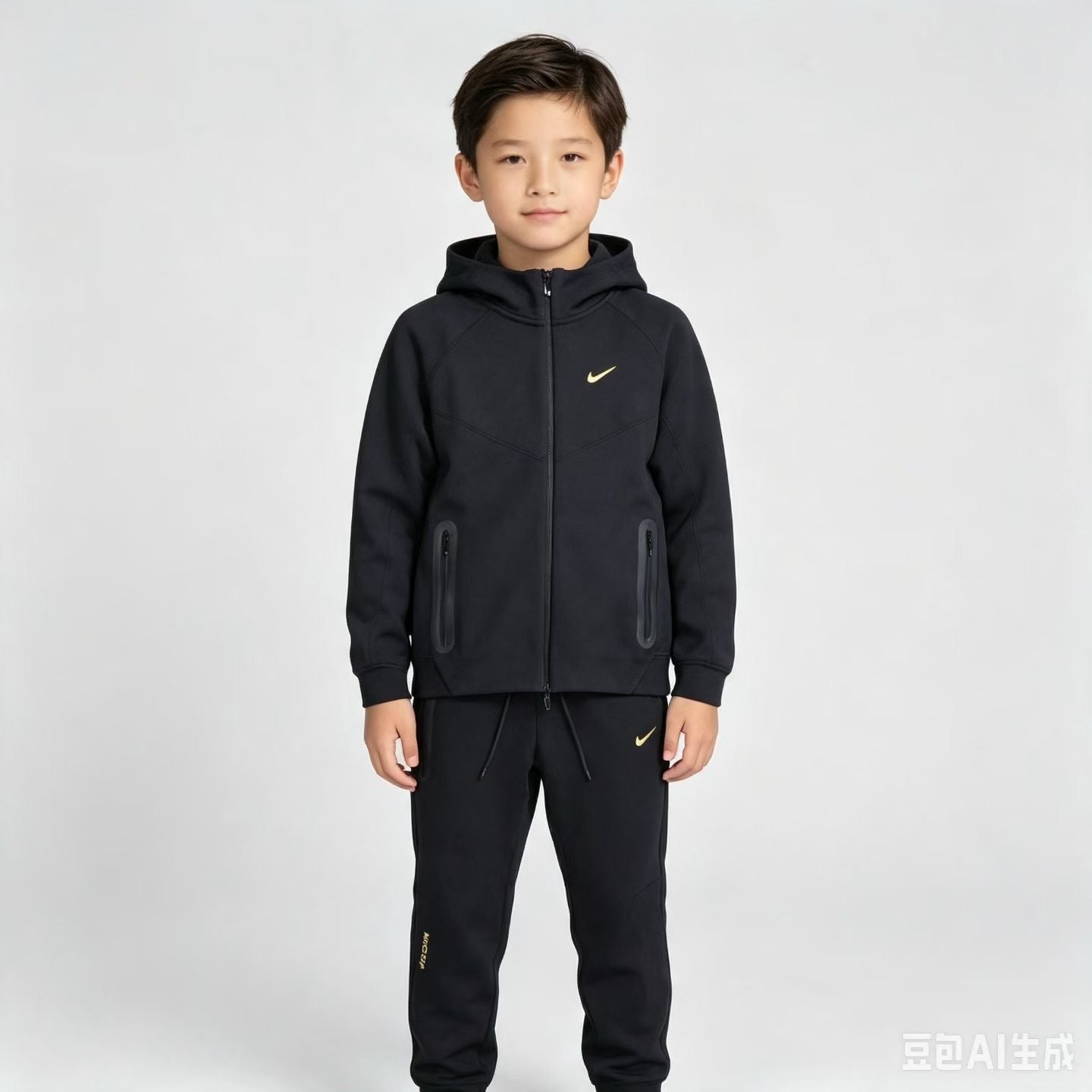 Ensemble Nike Tech Fleece Enfant (Lot de 24+) - Noir doré