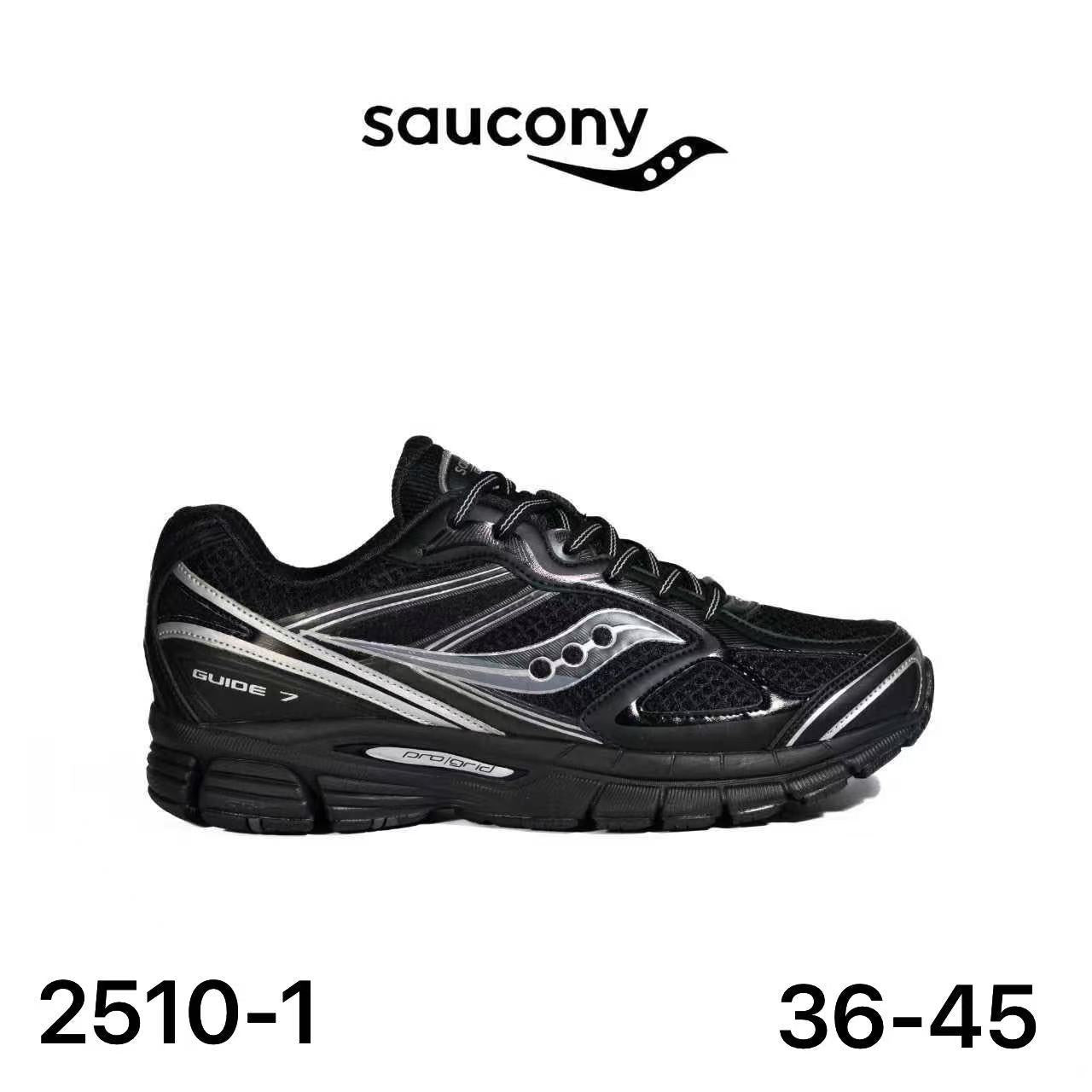 Saucony ProGrid Guide 7 Noir Argenté Lot de 12
