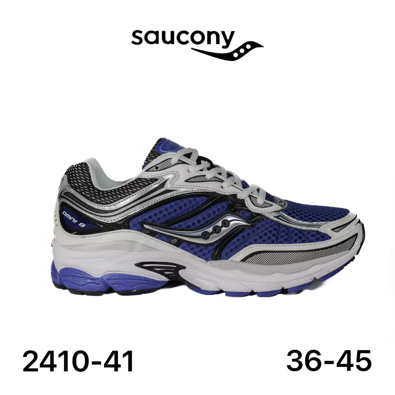 Saucony ProGrid Omni 9 bleu roi & argenté - lot de 12
