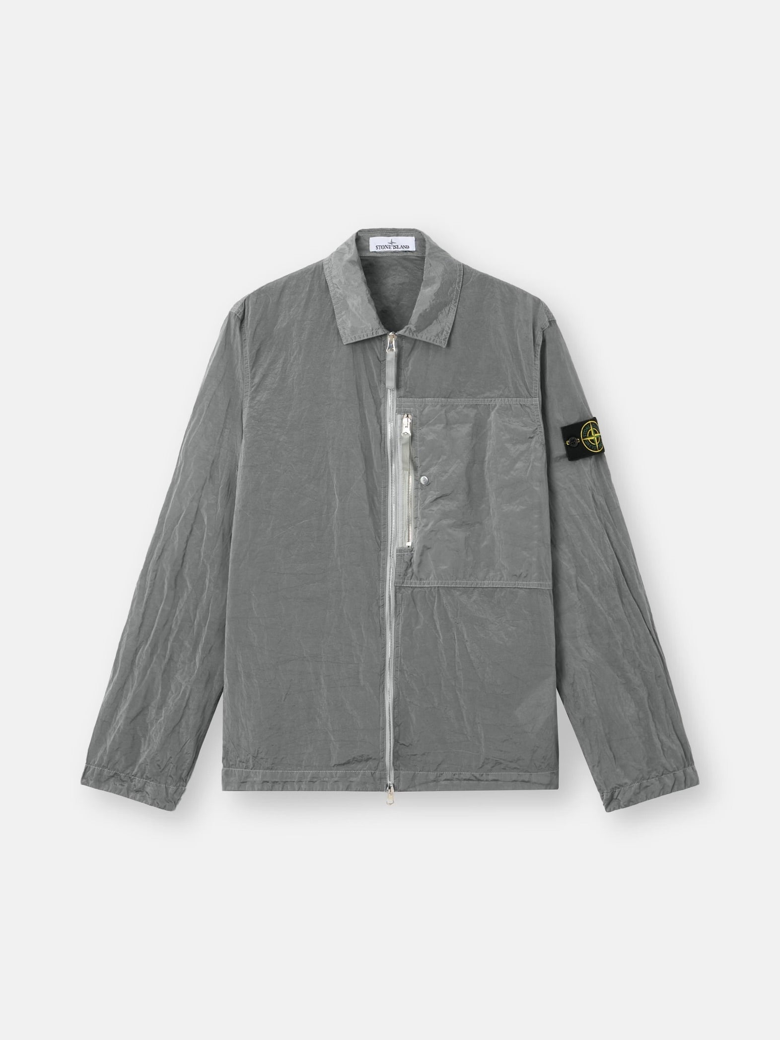 Veste Stone Island Nylon Metal gris perlé - miniature