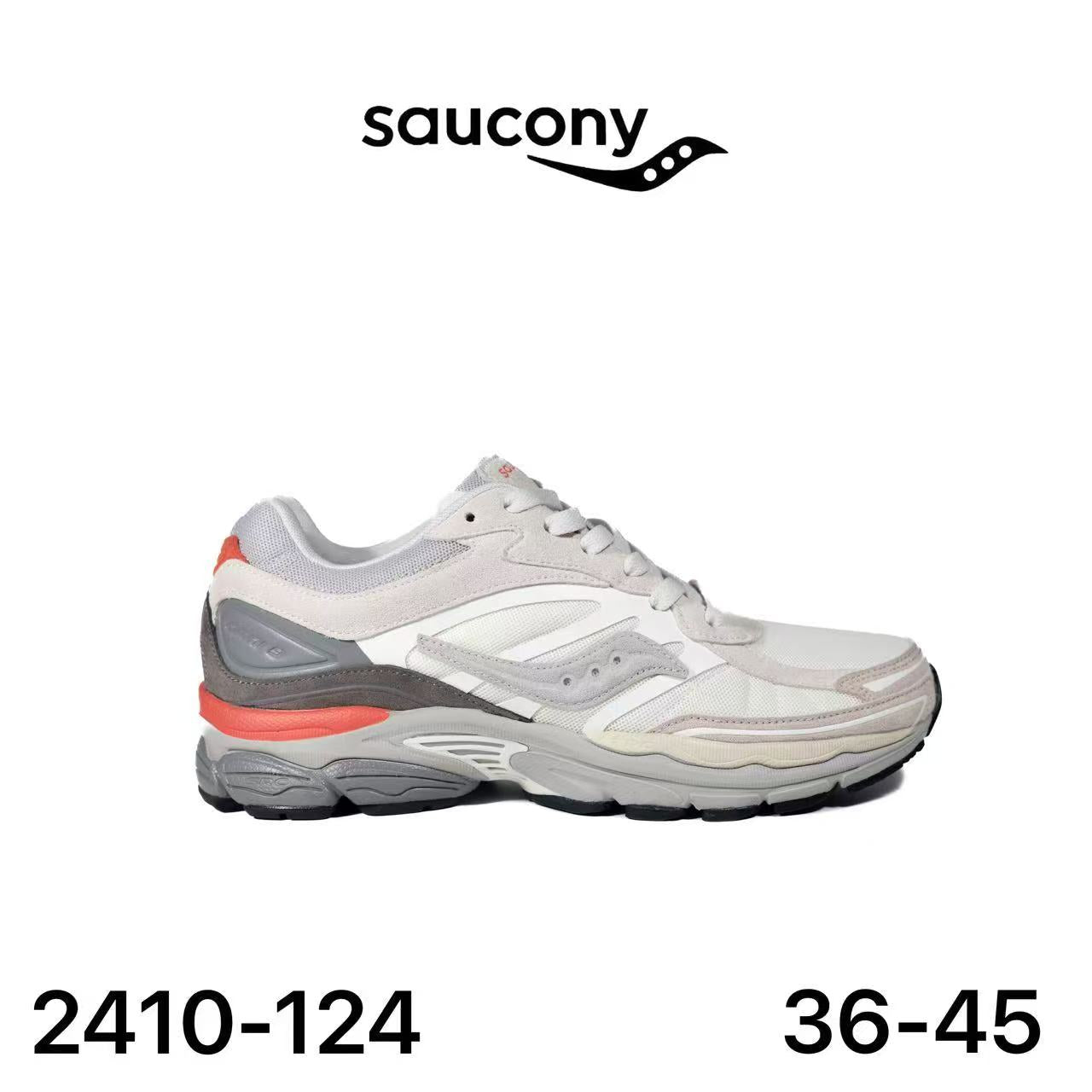 Saucony ProGrid Omni 9 blanc et corail - lot de 12