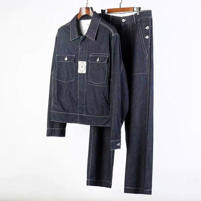 Pantalon C.P. Company bleu oxford - détail poche arrière