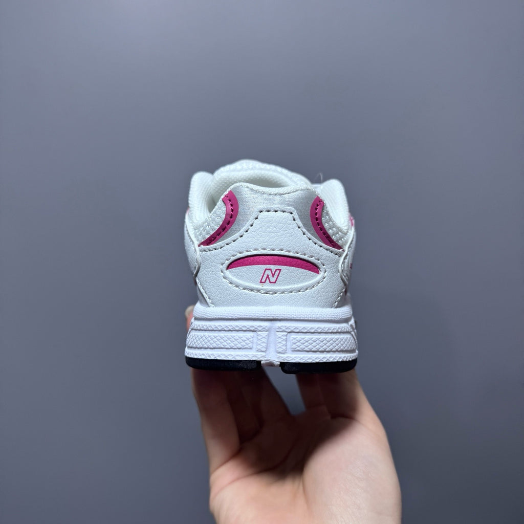 New Balance 408 enfant blanc gris rose - vue 9