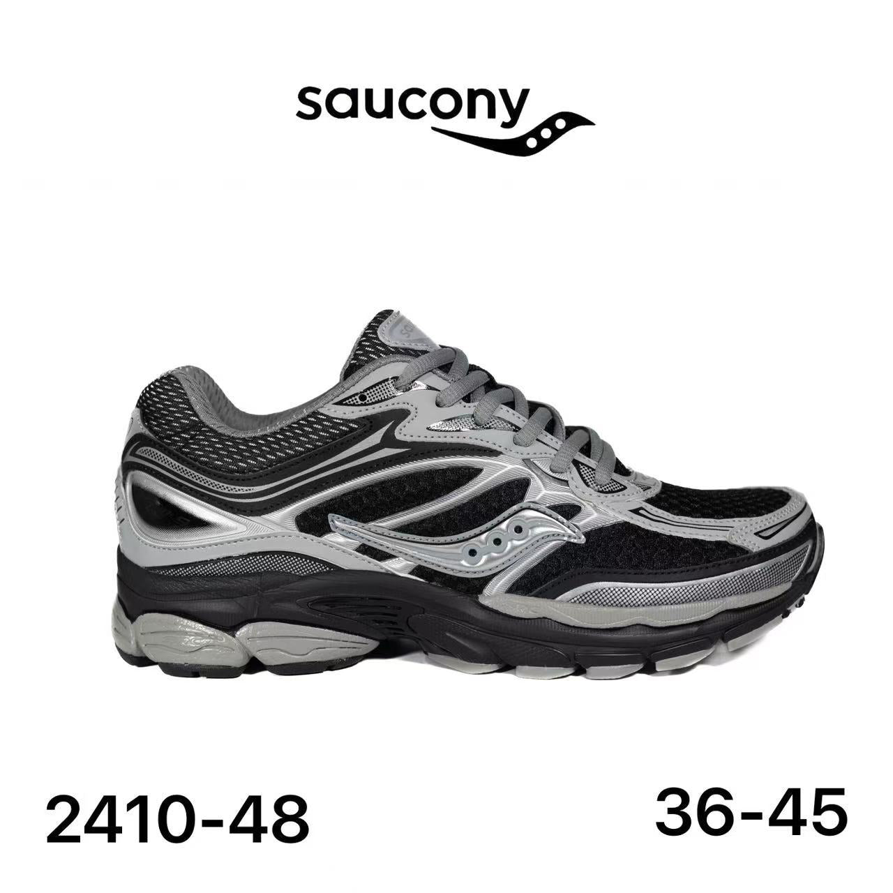 Saucony ProGrid Omni 9 noir & argenté mat - lot de 12