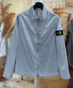 Veste Stone Island Nylon Metal Bleu Métal