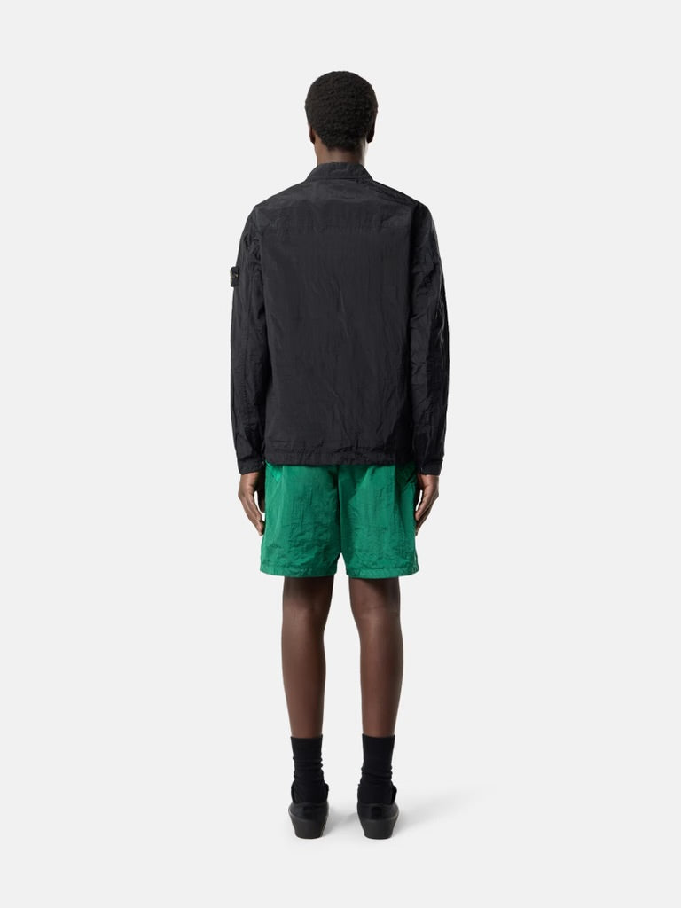 Veste Stone Island Nylon Metal noir - portée face rapproché