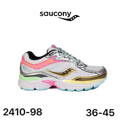 Saucony ProGrid Omni 9 blanc, rose & or - lot de 12