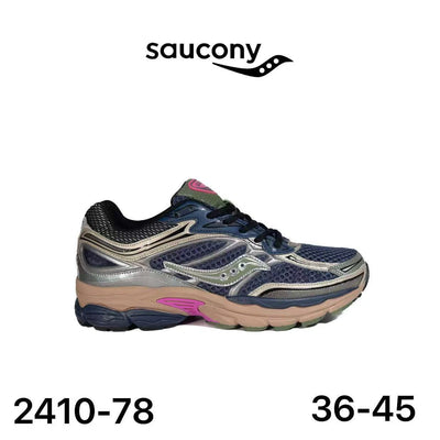 Saucony ProGrid Omni 9 bleu marine, kaki & rose - lot de 12