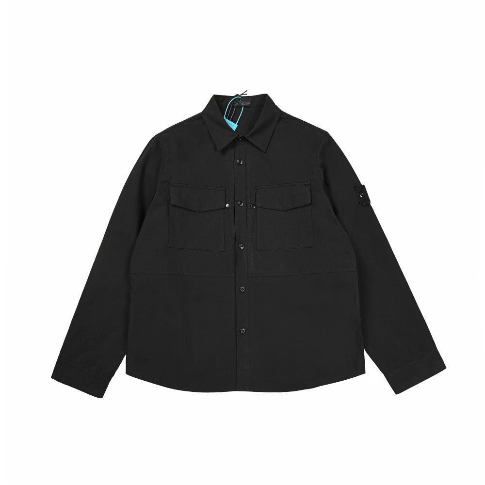 Surchemise Stone Island Ghost noir - face
