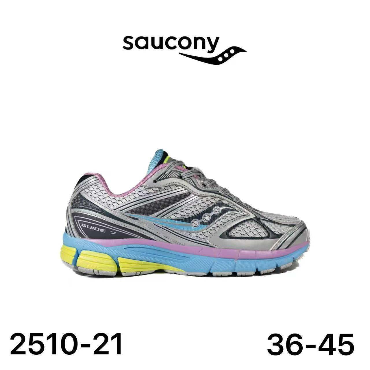 Saucony ProGrid Guide 7 Argenté Multicolore Pastel Lot de 12