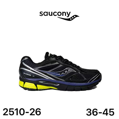 Saucony ProGrid Guide 7 Noir Violet Jaune Fluo Lot de 12