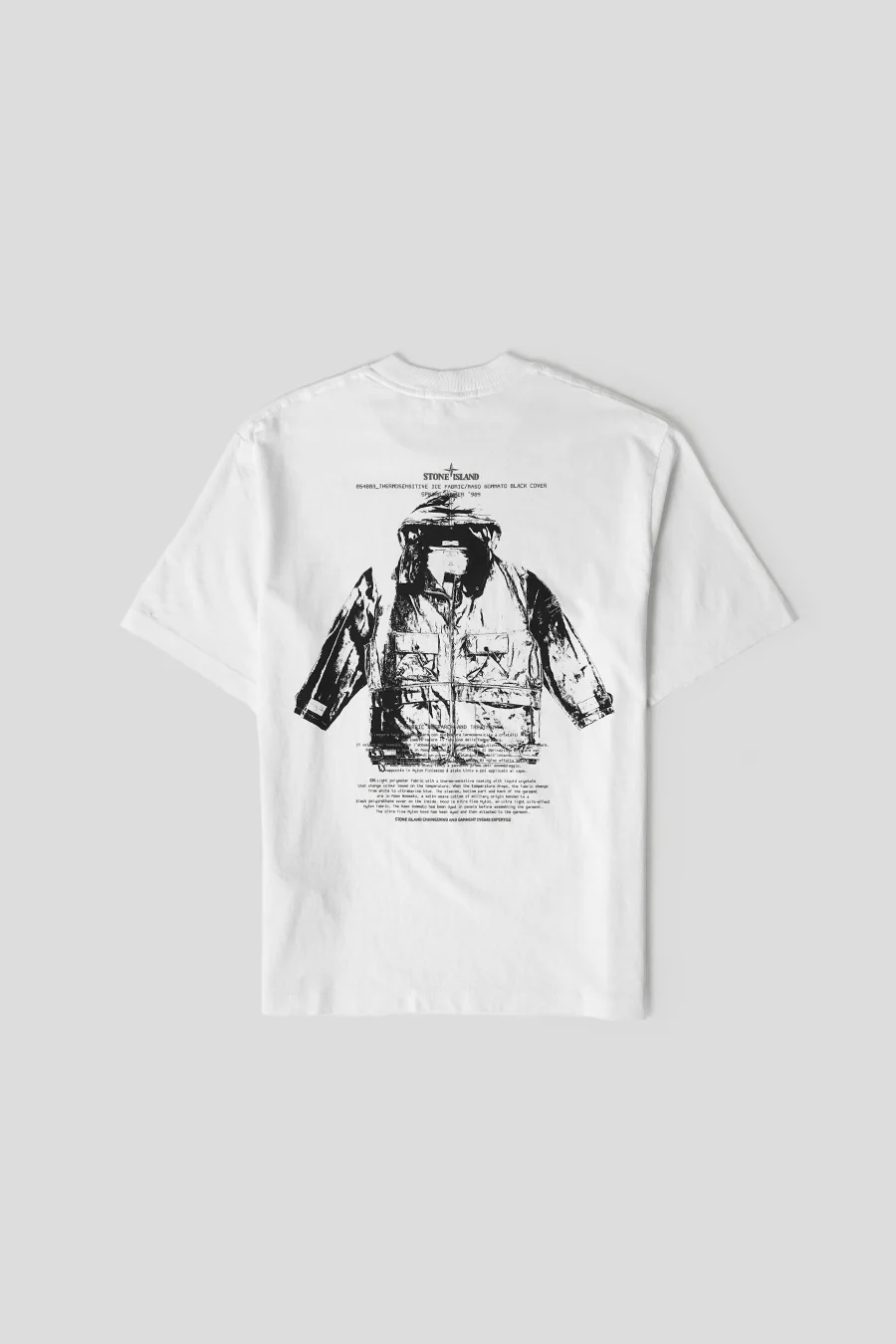 T-shirt Archivio Stone Island Blanc dos à plat