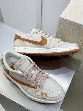 Travis Scott x Nike Air Jordan 1 Low x Balenciaga – Reverse White/Brown