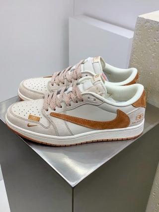 Travis Scott x Nike Air Jordan 1 Low x Balenciaga – Reverse White/Brown