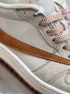 Travis Scott x Nike Air Jordan 1 Low x Balenciaga – Reverse White/Brown