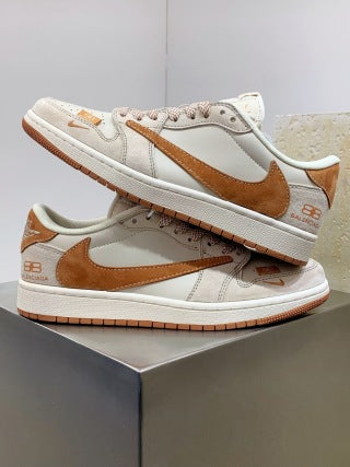Travis Scott x Nike Air Jordan 1 Low x Balenciaga – Reverse White/Brown