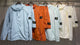 💰🔥🔥🔥 Coffret de crème solaire Stone Island avec nouveau logo Couleurs : Abricot, Vert clair, Orange, Bleu clair Tailles : S, M, L, XL, XXL