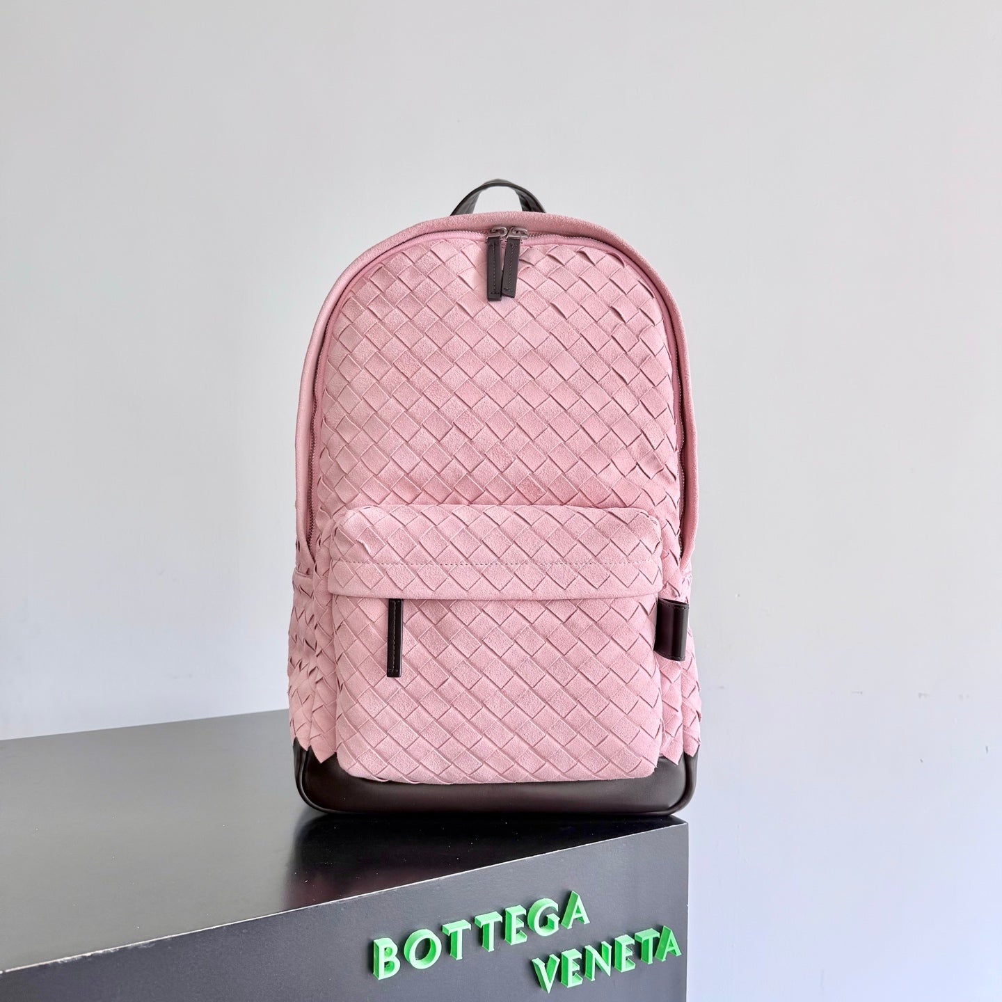 Sac à dos tissé Intrecciato – Bottega Veneta – Rose