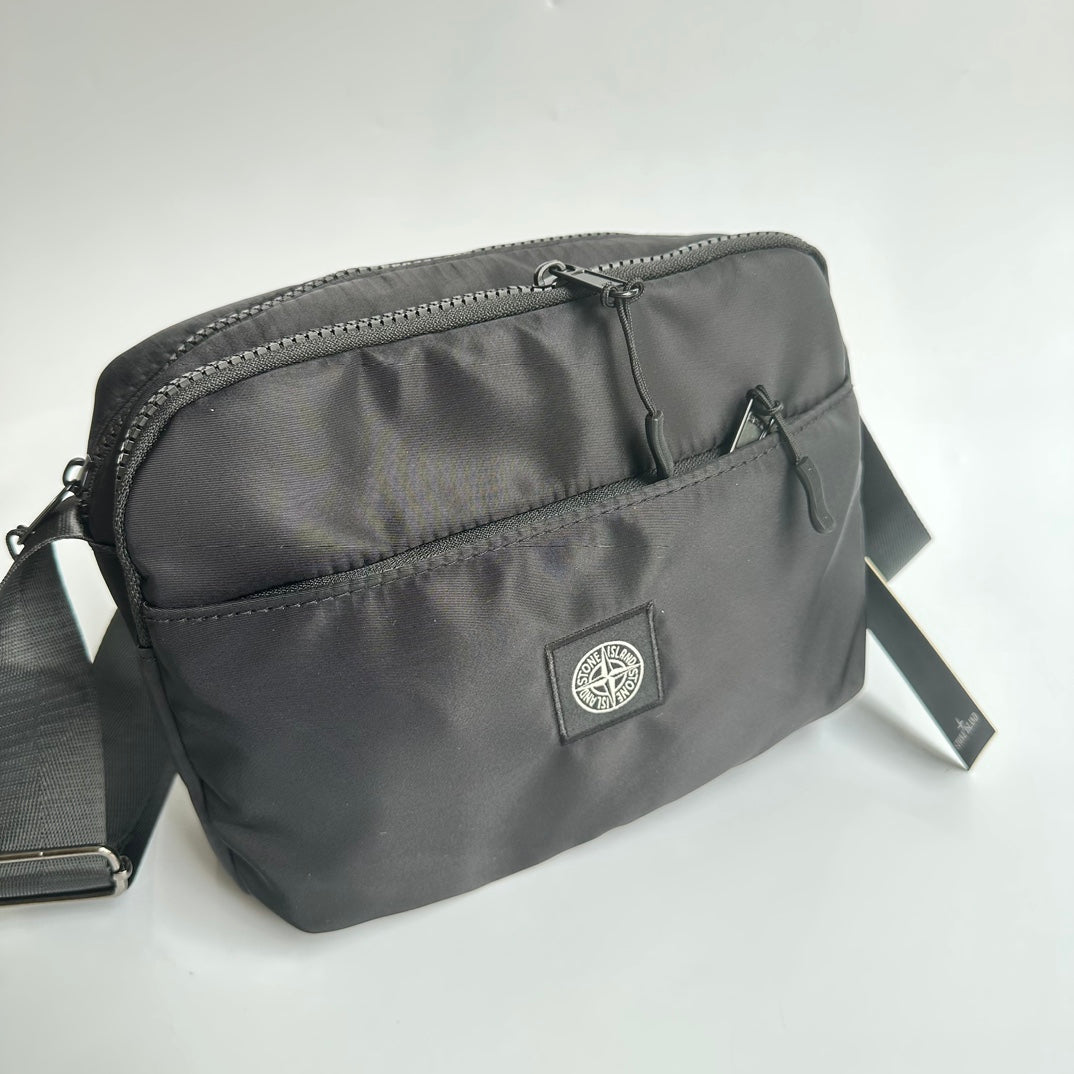 Sac Stone Island logo brodé - Noir