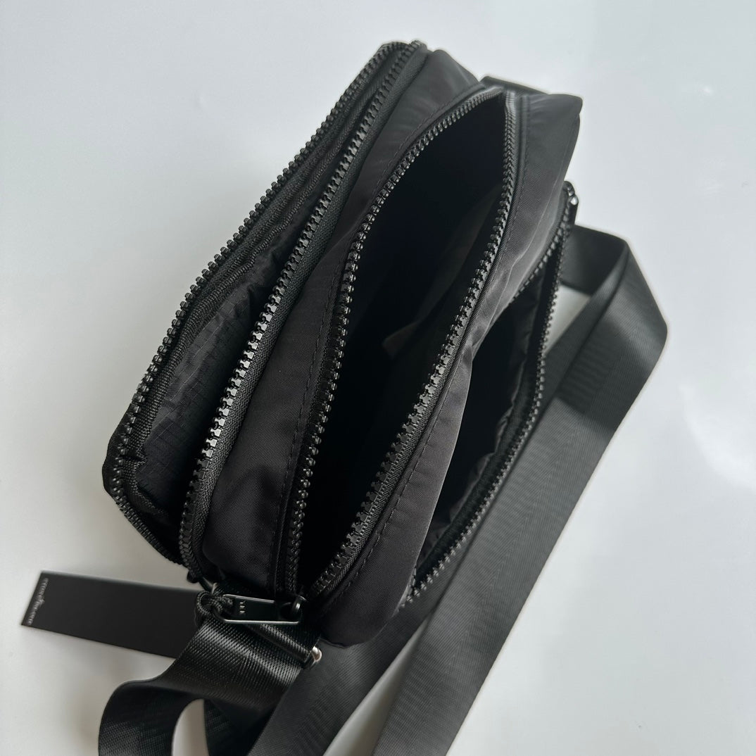 Sac Stone Island logo brodé - Noir