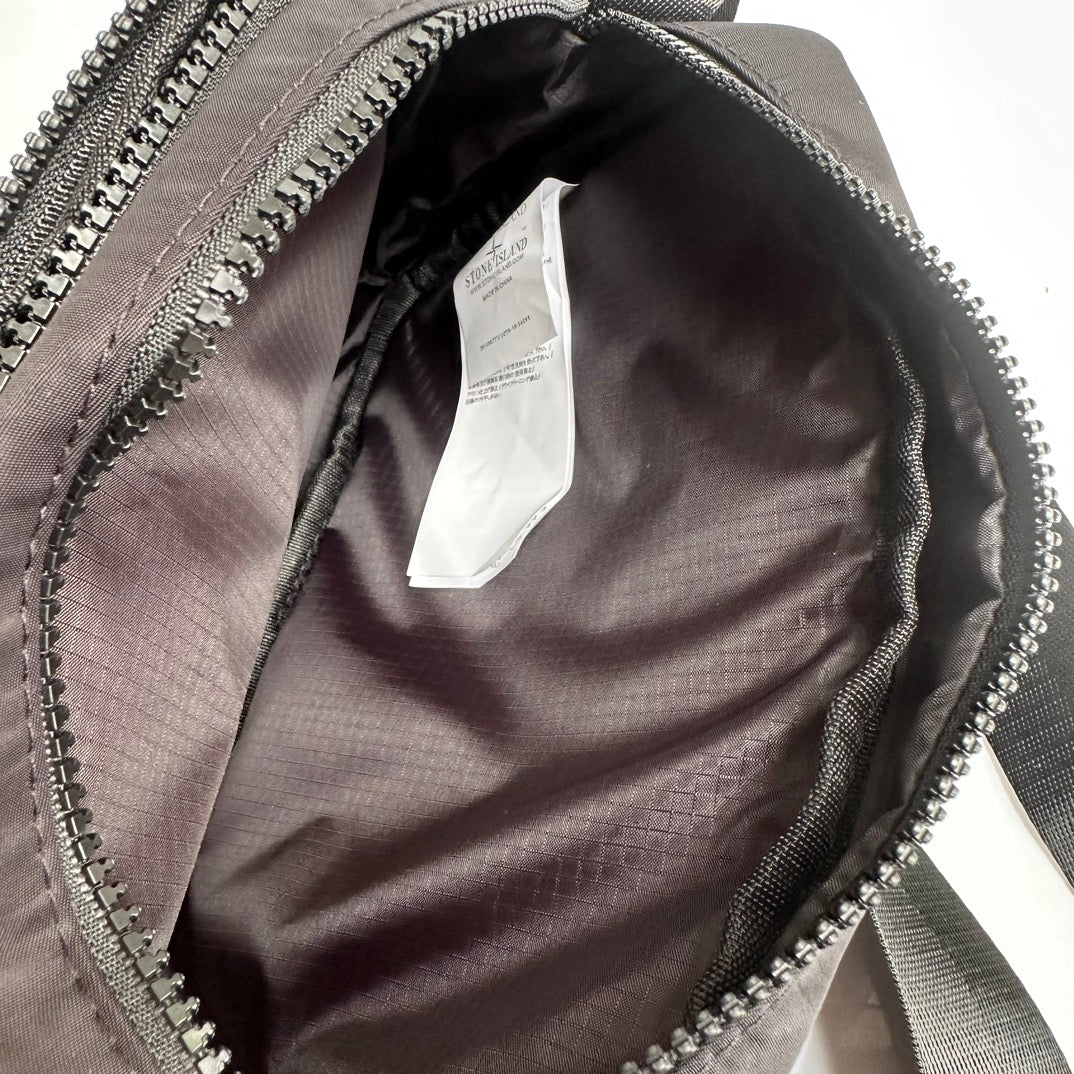 Sac Stone Island logo brodé - Noir