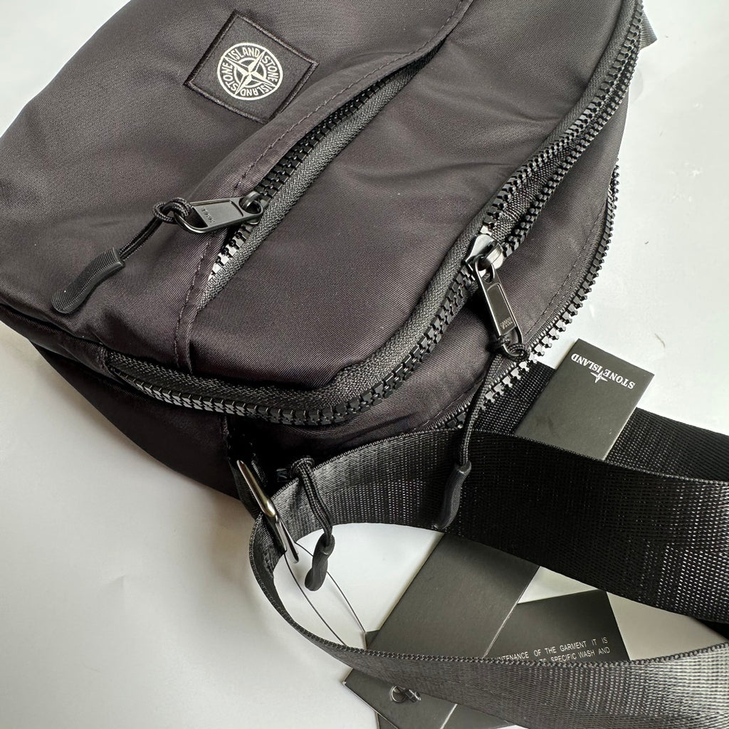 Sac Stone Island logo brodé - Noir