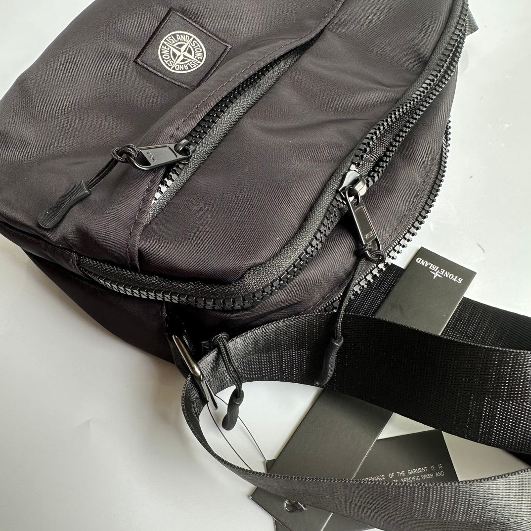 Sac Stone Island logo brodé - Noir